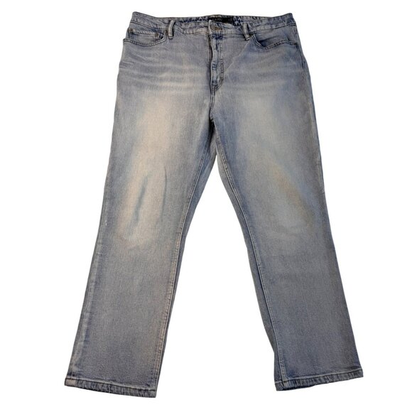 Lauren Ralph Lauren Womens Light Wash Denim Jeans SZ 18 Cotton Straight Leg